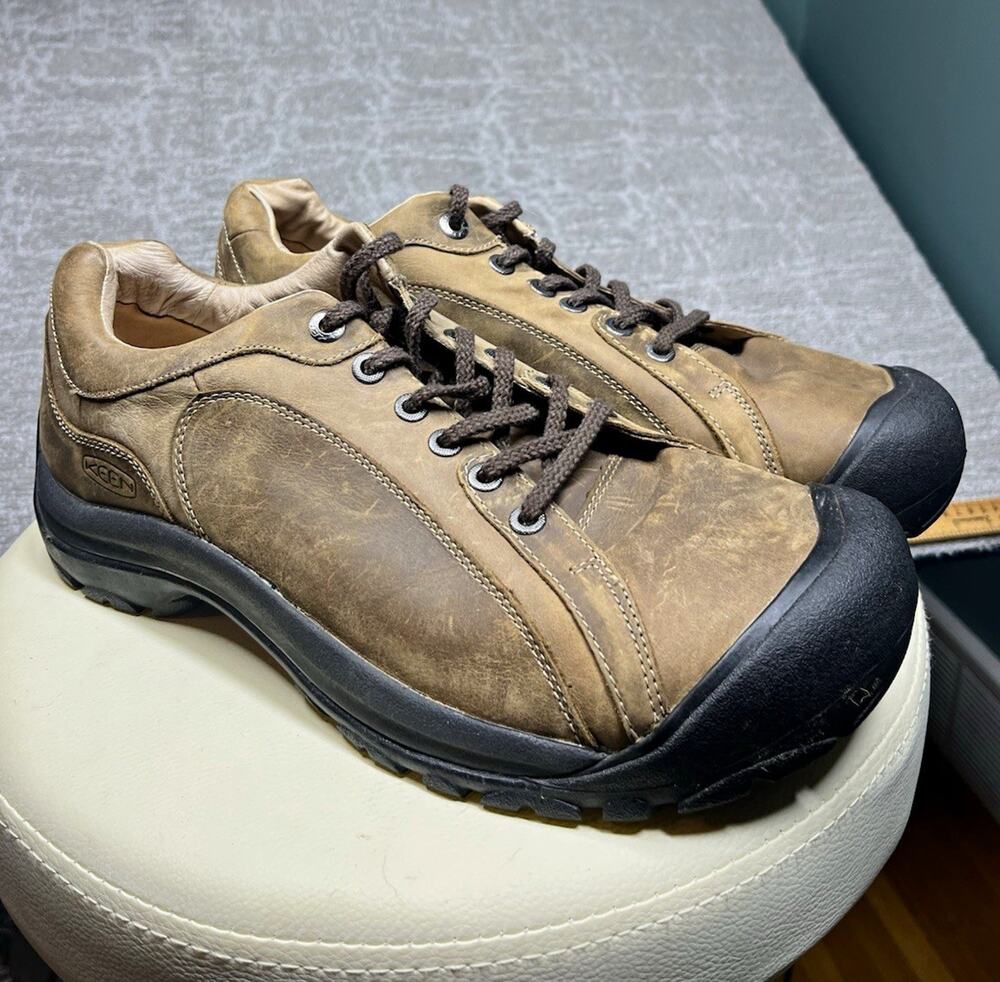 KEEN Brown Leather Lace Up Sneaker Casual Shoes Mens US 14 EU 47.5
